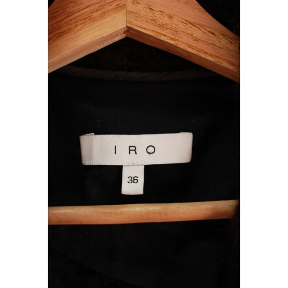 IRO Rafa Oversized Bouclé Wool Coat Burgundy Size US 6 - Picture 9 of 12